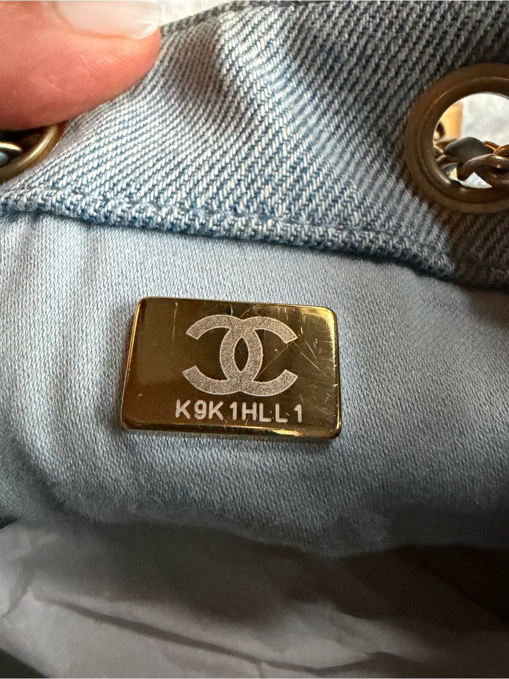 CHANEL 25 Light Blue Quilted Denim Bag with Pochette GHW GREAT PRICE! - Picture 6 of 16